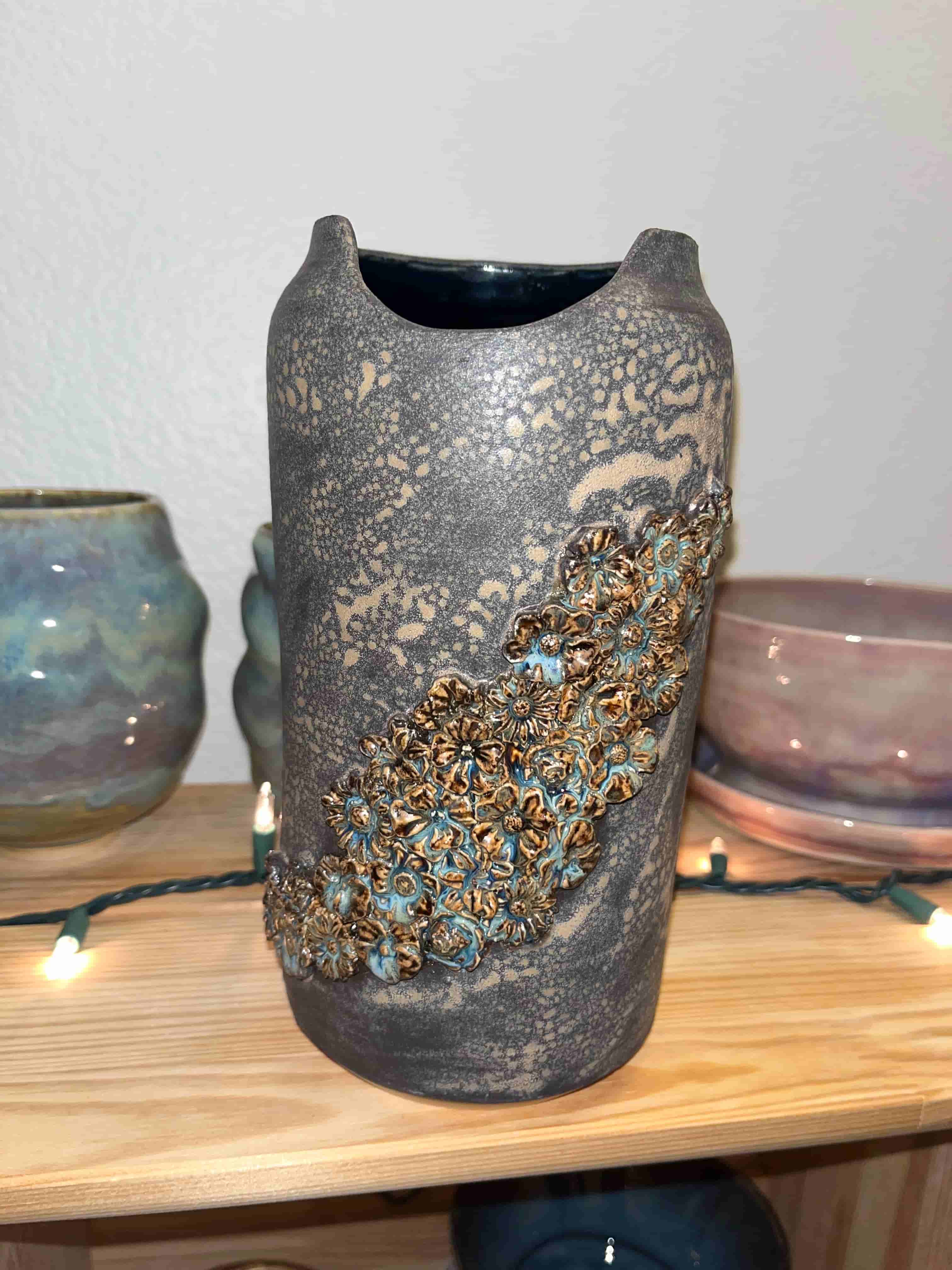 A flower vase.