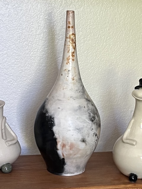A pit fired vase