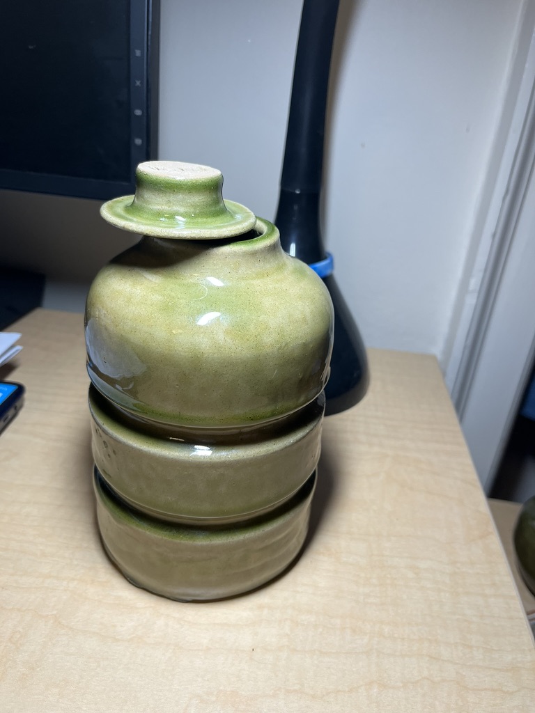 A lidded jar.