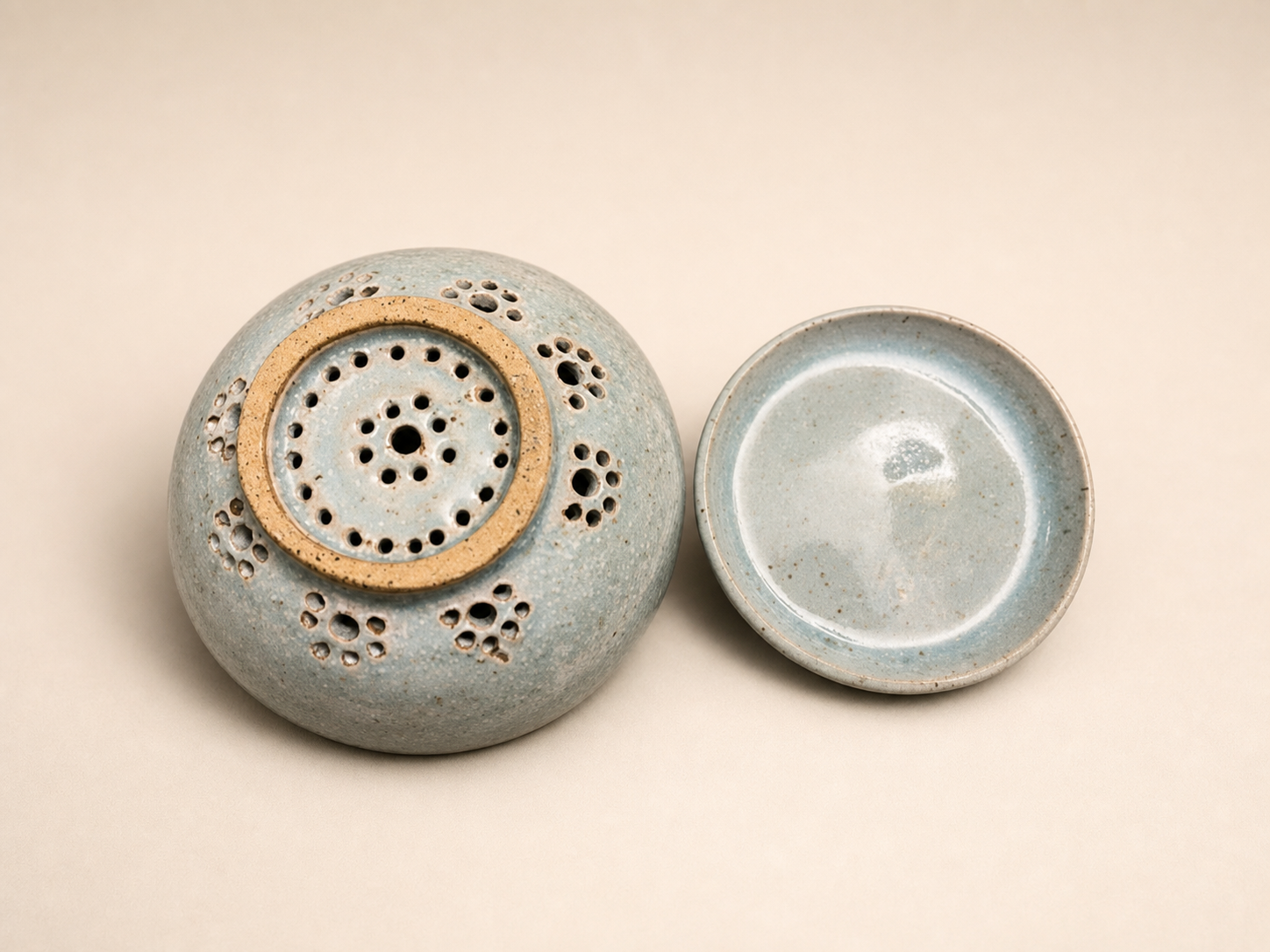 A blue berry bowl.