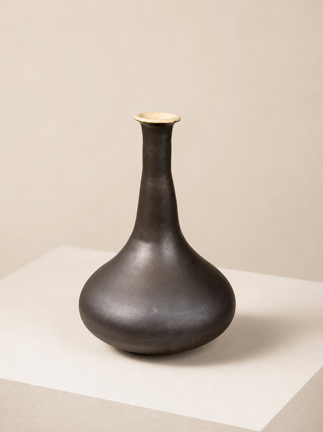 A bottom-heavy vase.