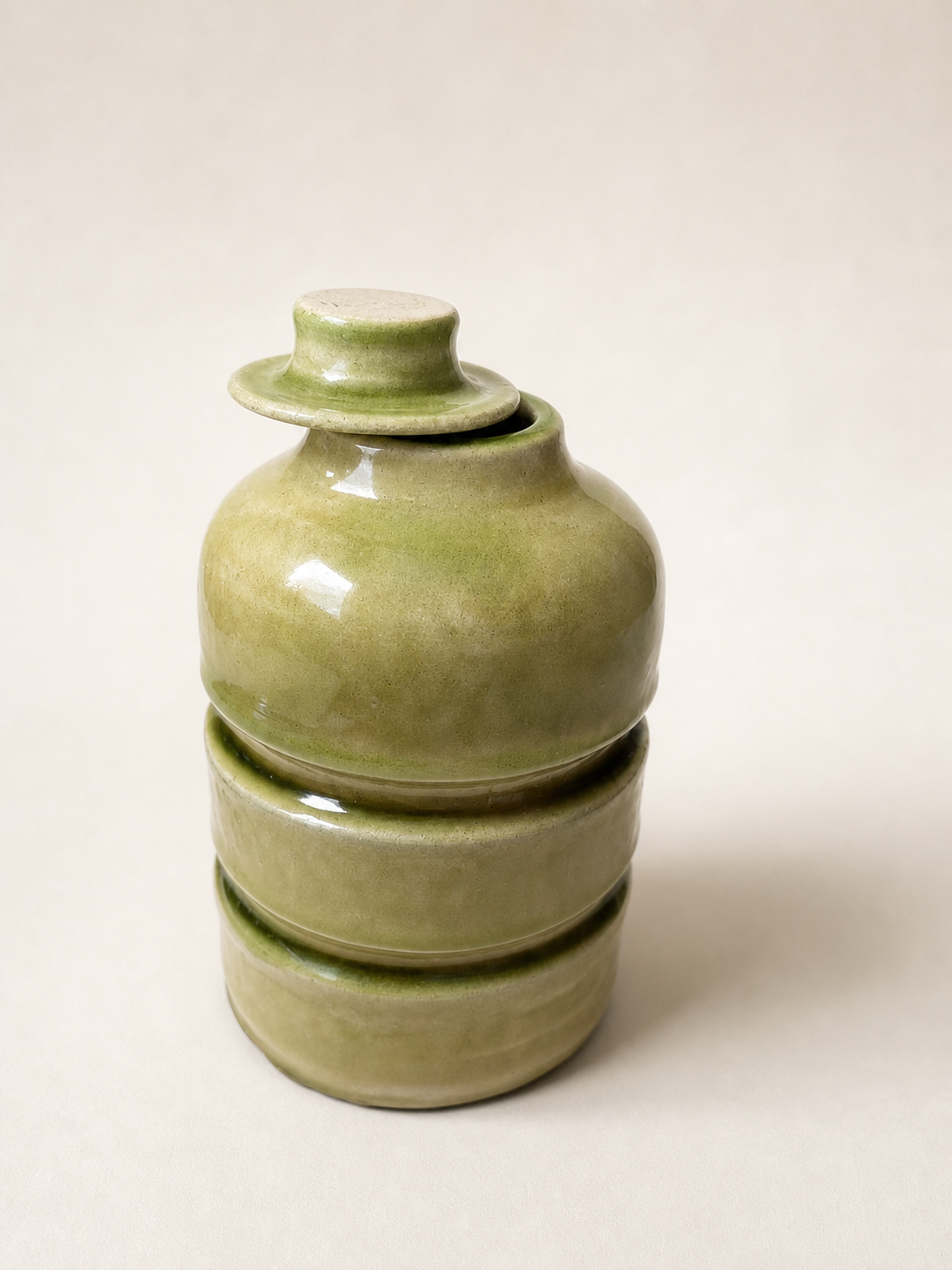 A lidded jar.